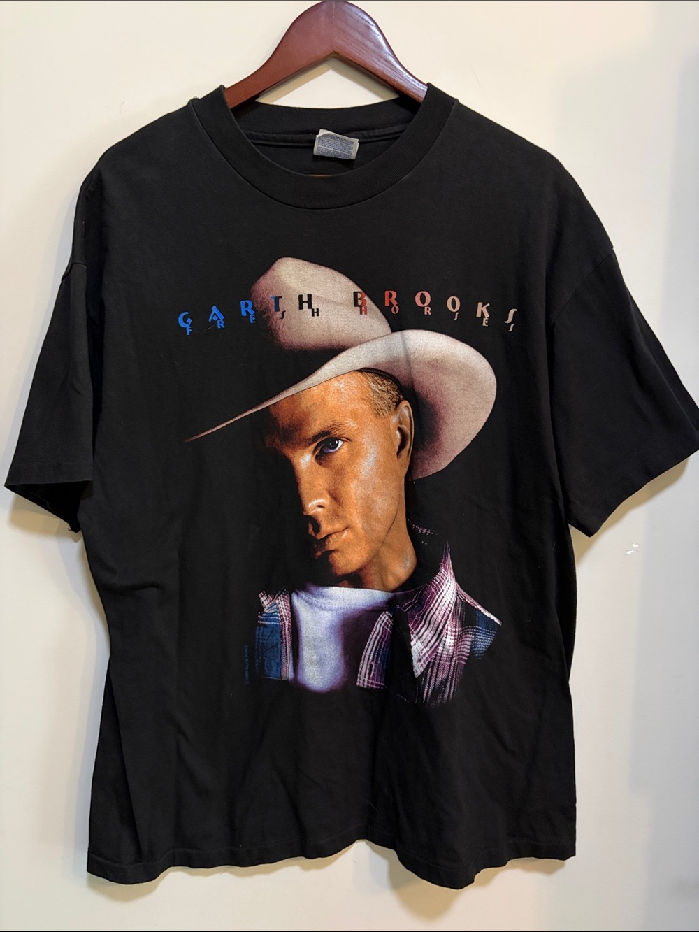 Vintage 90s Garth Brooks Tour T Shirt Hanes Beefy XL Single Stitch